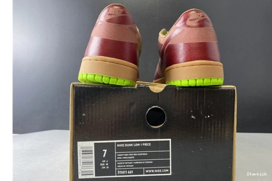 Red Low 311611-661 Laser Chartreuse 1-Piece Nike Dunk Varsity 0225